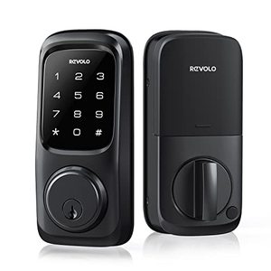 lot 16922 image: Revolo Door Locks with Touchscreen Keypads, Keyless Entry Door Lock, Electronic Keypad Deadbolt for Front Door, BHMA Certified, All-Metal Construction, Auto Lock, Easy to Install, Matte Black