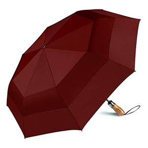 lot 16925 image: Lejorain 54inch Large Umbrella Auto Open Close with Folding Golf Size and 210T Dupont Teflon Coated Vented Windproof Double Canopy for Men Women&Red