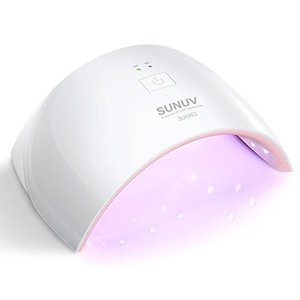 lot 16957 image: SUNUV UV LED Nail Lamp, Gel UV Light Nail Dryer for Gel Nail Polish Curing Lamp with Sensor 2 Timers SUN9C Pink Gift for Woman Girl