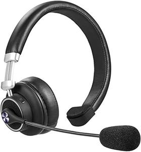 lot 16964 image: BHM91Series Bluetooth Wireless Headset with Mic.Great for Zoom and Skype Meeting(Flexible Noise Cancelling Mic) Clear Sound Comfort WearingHeadset for Office Home Business Trucker Driver by LUXMO
