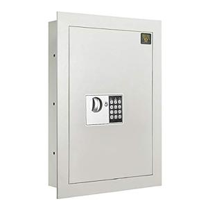 lot 16972 image: Digital Wall Safe �� Flat, Electronic, Steel, Keypad, 2 Manual Override Keys �� Protect Money, Jewelry, Passports �� For Home or Business by Paragon