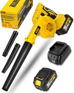 lot 16988 image: Alloyman Leaf Blower, 20V Cordless Leaf Blower, with 4.0Ah Battery & Charger, 2-in-1 Electric Leaf Blower & Vacuum for Yard CleaningSnow Blowing.