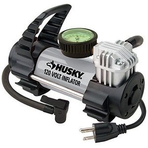 lot 17001 image: Husky Electric Air Tire Pump 120V Inflator Sport Auto Bike Car Truck Compressor by Husky