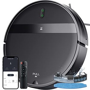 lot 17012 image: MANVINS Robot Vacuum and Mop Combo, AppAlexa, Robotic Vacuum with WiFiBluetooth, Self-Charging Mopping Robot Vacuum Cleaner, Set Schedule, Max Strong Suction Ideal for Pet HairCarpetHard Floor