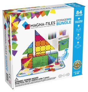 lot 17013 image: Magna Tiles 84-Piece Storage Bin Bundle
