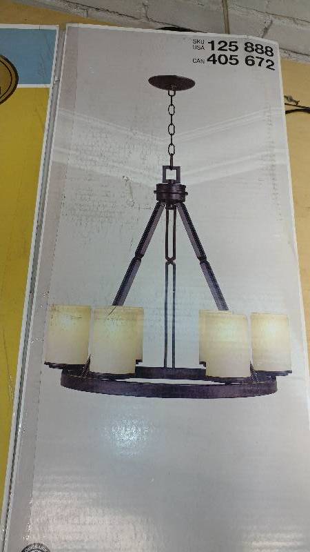 Hampton Bay Alta Loma 6 Light Candelier Bronze Ceiling Fans Led
