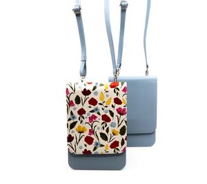 lot 2152 image: Set of TWO, Caseable Crossbody Phone Bags, Protective Bags, FloralWhite, SEE PHOTOS, colors differ