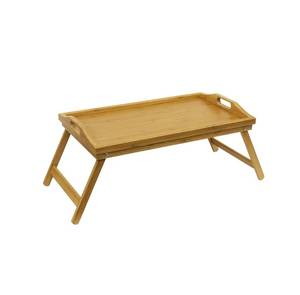 lot 2159 image: HomeBasics 20-in Folding Bamboo Bed Tray with Handles, NEW