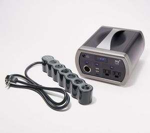 lot 2161 image: NRGgo 300 Portable Power Station w AC Outlets and Surge Protection, Black, Retails--$265, NEW