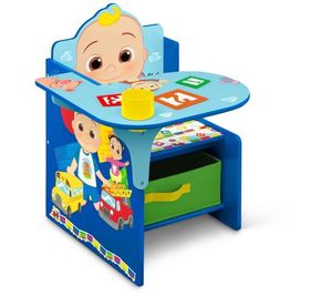 lot 2166 image: Delta Children Cocomelon Chair Desk with Storage Bin, NEW