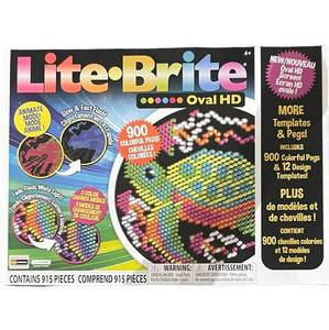 lot 2181 image: Lite Brite Oval HD Deluxe - 900 Pegs with 12 Templates, NEW in BOX