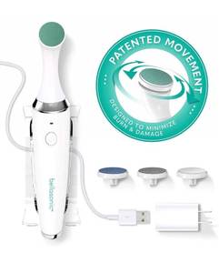 lot 2205 image: BELLASONIC 4-in-1 Rechargeable Electric Nail File Set with Unique Oscillating Head - Shape, Smooth, Buff &amp Shine Nails - Remove Cuticles &amp Calluses - Salon Quality Manicure Pedicure Results