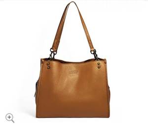 lot 2211 image: American Leather Co. Lenox Triple Entry Satchel Retails $195