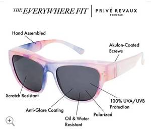 lot 2224 image: Prive Revaux The Everywhere Fitover with Zipper Case tie dye
