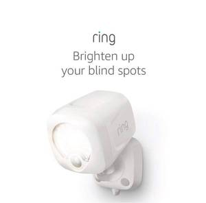 lot 2239 image: Ring Smart Lighting - Spotlight, Battery-Powered, Outdoor Motion-Sensor Security Light, White (Bridge required)