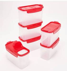 lot 2247 image: LocknLock Set of 6 Double Flip-Top Storage Containers
