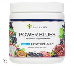 lot 2279 image: Gundry MD Power Blues Powdered Drink Mix 30 Day Supply Retails $69