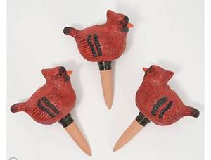 lot 2288 image: Marigold Set of 3 Resin Plant Watering Globes