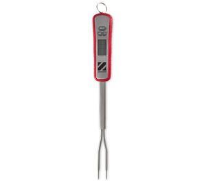 lot 2309 image: Zakarian by Dash Digital Fork Thermometer, Cranberry in Color, NEW