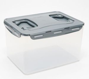 lot 2311 image: LocknLock XL Multi-Function Storage Container with Handles, 16 Liters, 541 oz, RED in Color, NEW