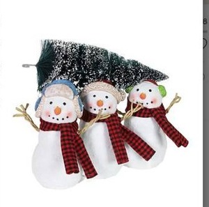 lot 2323 image: Exhart Snowmen with LED Christmas Tree, Multicolor, NEW