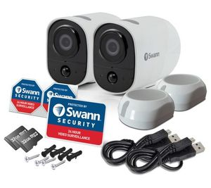 lot 2326 image: Swann Set of 2 Xtreem Wireless Security Cameras, Retails---$300, NEW in Plastic, GREAT ITEM