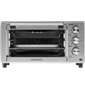 lot 2330 image: PowerXL Air Fryer Grill 8 in 1 Roast, Bake, Rotisserie, Electric Indoor Grill (Stainless Steel Deluxe), Retails-- $250, NEW
