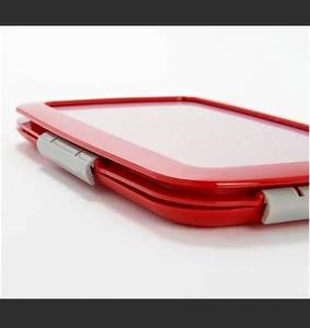 lot 2334 image: Food Flex Set of 3 Flat Food Storage Containers, Red, NEW