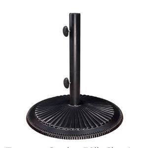 lot 2356 image: Treasure Garden 50lb Classic Umbrella Base, Black Finish, NEW, Retails-- $180