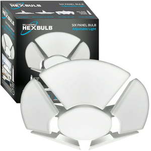 lot 2362 image: Bell and Howell Hex Bulb Ultra Bright 6 Panel Bulb LED Light Bulbs 60 Watts
