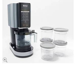 lot 2366 image: NinJa CREAMi 7-in-1 Frozen Treat Maker w Extra Pints Cinnamon Retails $250