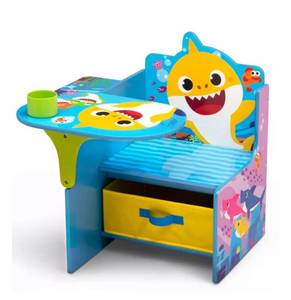 lot 2380 image: Pinkfong Children Baby Shark Chair Desk with Storage Bin