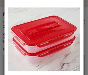 lot 2397 image: LocknLock Set of (2) 9 x 13 Storage Containers with Handle Lids