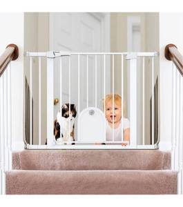 lot 2399 image: Moms Choice Awards Winner-Cumbor 29.5-46 Extra Wide Safety Baby Gate for Stairs, easy
