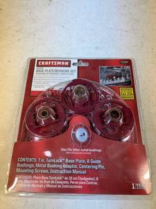 lot 1028 image: Craftsman router base platebushing set