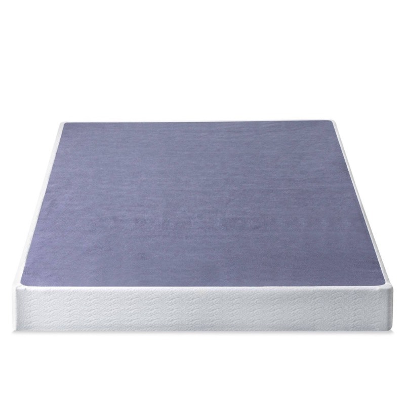 lot 52412 image: Full 7 Metal Smart BoxSpring Mattress Base with Quick Assembly Purple - Zinus