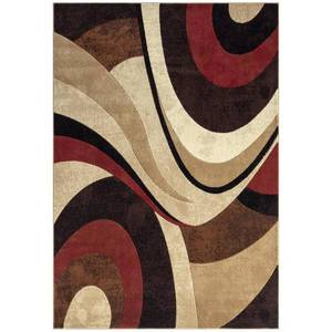 lot 2768 image: Home Dynamix Tribeca Slade BrownRed 4 ft. x 5 ft. Abstract Area Rug