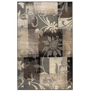lot 2778 image: Superior Floral Patchwork Contemporary Chocolate Area Rug 4 x 6