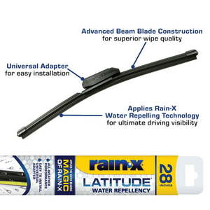 lot 2792 image: Rain-X Latitude Water Repellency 28 2-IN-1 Windshield Wiper Blade