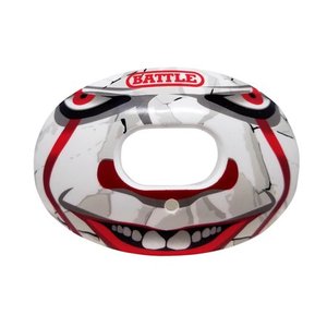 lot 2822 image: Battle Sports Science Clown Oxygen Football Mouthguard RedWhiteBlack OS