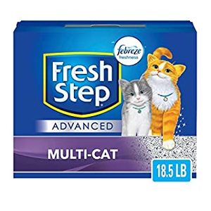 lot 7021 image: 2 Boxs-Fresh Step Advanced Multi-Cat Clumping Cat Litter with Odor Control 18.5 lb