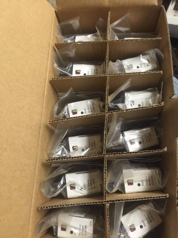 lot 100 image: Case of 12 inkjet printer cartridges black se...