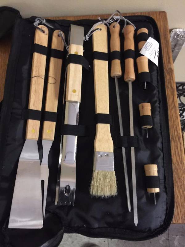 lot 14 image: New barbecue set with case great for on the g...