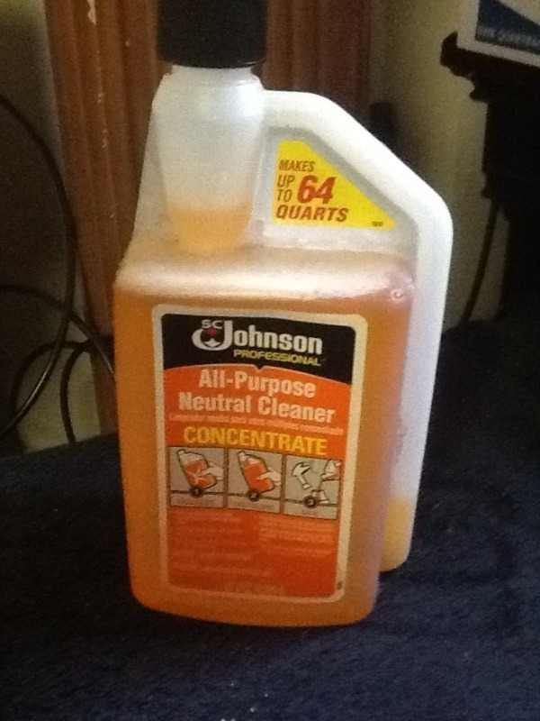 lot 1436 image: 4 bottles of Johnson all purpose natural cleaner concentrate each bottle will make up to 64 quarts of cleaner high dollar items