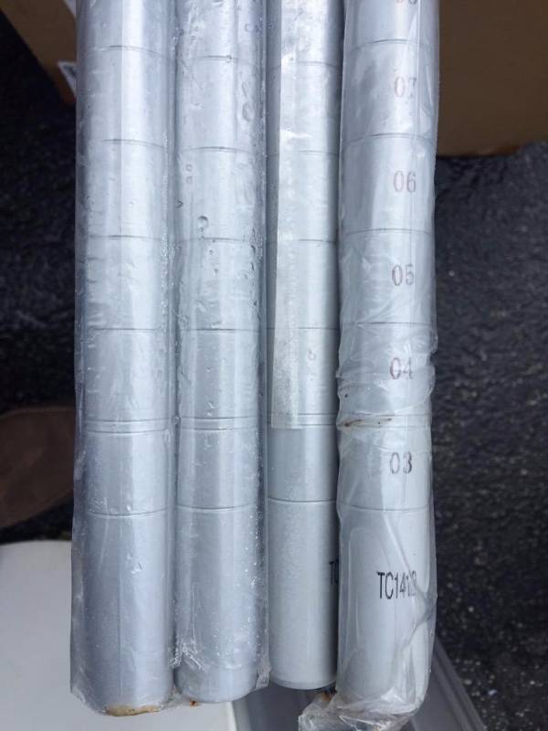 lot 165 image: This is for a set of four wire shelf legs fit...