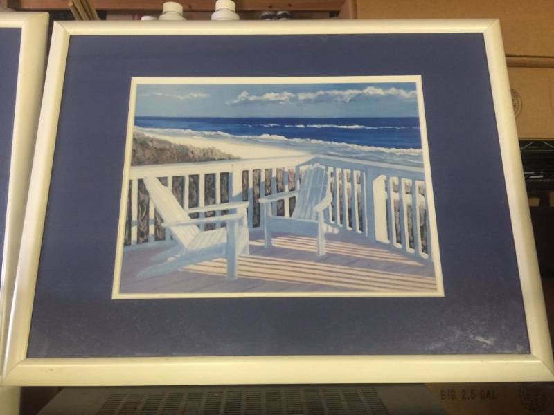 lot 44 image: Beautiful 26 x 20 double matted framed pictur...