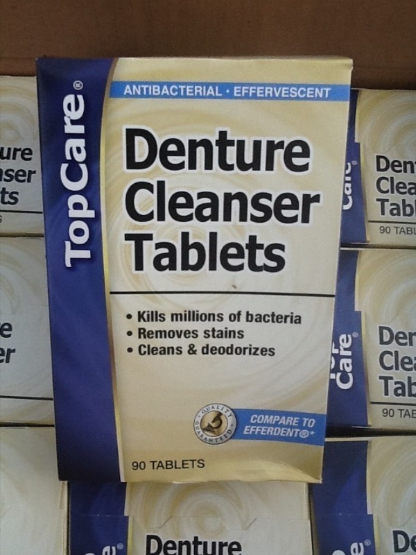 lot 7600 image: Case of 12 boxes of denture cleaning tablets