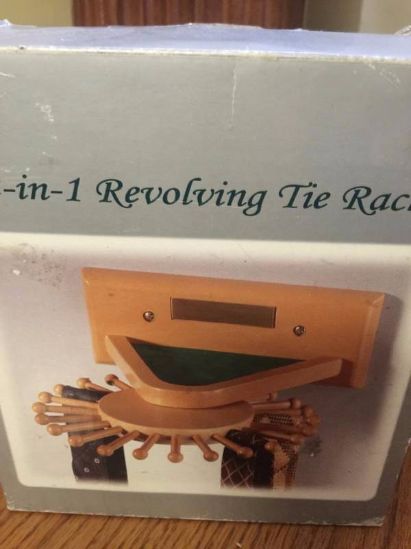 lot 86 image: Two in one revolving tie rack...