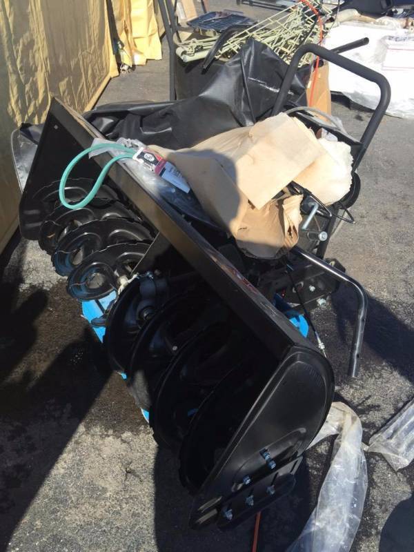 lot 94 image: New large snowblower attachment for Huska Var...