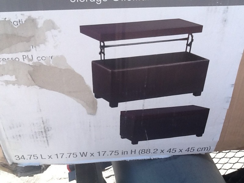 lot 7725 image: New lift top ottoman as picture